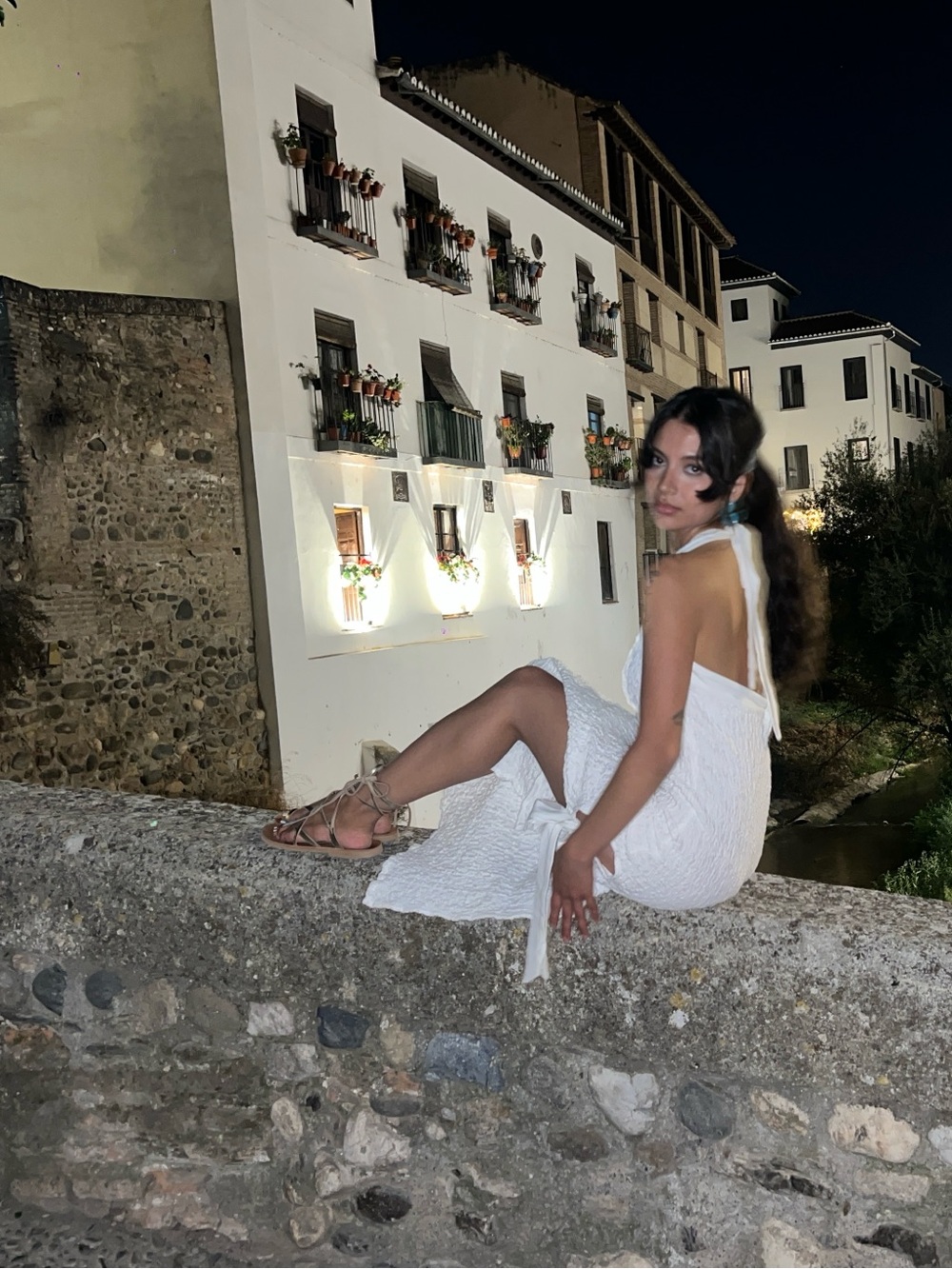 Free People x FreeEst Sea Foam Midi Dress in White (M) - Picture 2 of 3